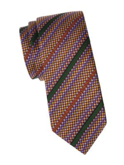 Shop Missoni Patterned Silk Tie In Yellow Multi