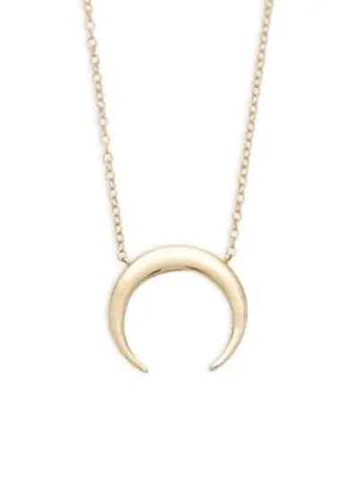 Shop Saks Fifth Avenue 14k Gold Half-moon Pendant Necklace