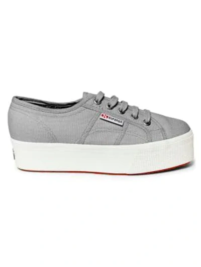 Shop Superga Cuto Canvas Sneakers In Grey
