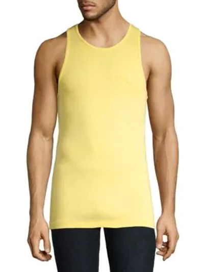Shop Helmut Lang Stacked Cotton Tank In Citric Yellow