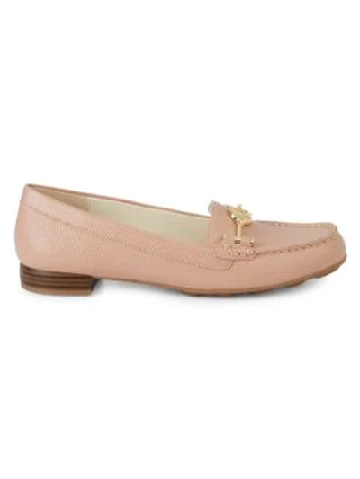 Shop Anne Klein Akhermosa Embossed Loafers In Blush
