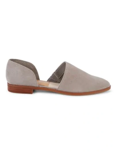 Shop Dolce Vita Camry Suede D'orsay Flats In Smoke