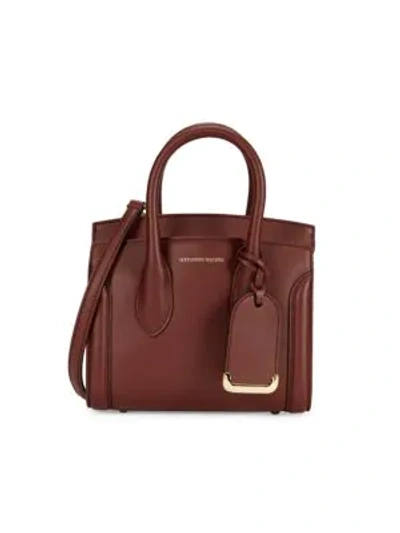 Shop Alexander Mcqueen Heroine Leather Satchel In Lacqured Red