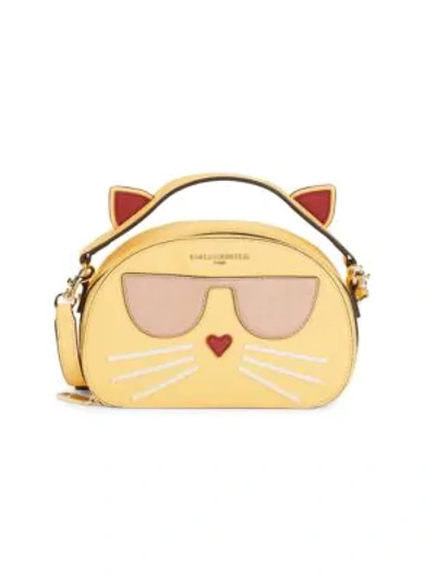 Shop Karl Lagerfeld Maybelle Choupette Cat Top-handle Bag In Lemon Zest