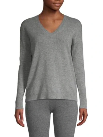 Shop Amicale Long-sleeve Cashmere Sweater In Grey