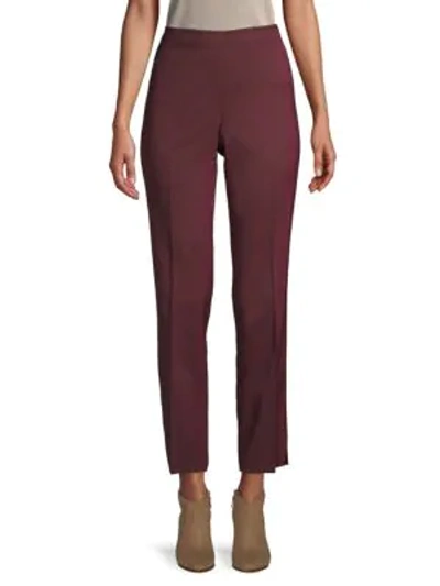 Shop Lafayette 148 High Waisted Ankle Zip Trousers In Osprey