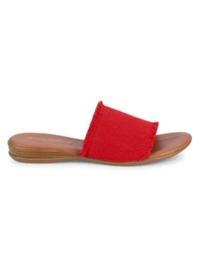 Shop Andre Assous Nirvana Canvas Slides In Red