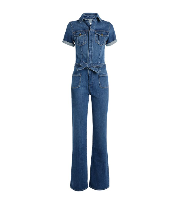 denim jumpsuit bardot