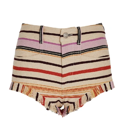 Shop Isabel Marant Cotton-linen Stripe Capinas Shorts