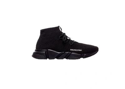 Pre-owned Balenciaga  Speed Lace Up Triple Black