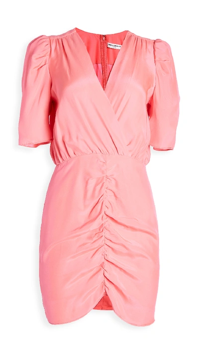 Shop Amanda Uprichard Sheena Dress In Fluro Pink