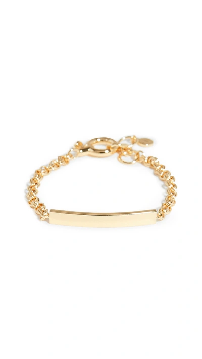 Shop Gorjana Lou Tag Bracelet In Gold