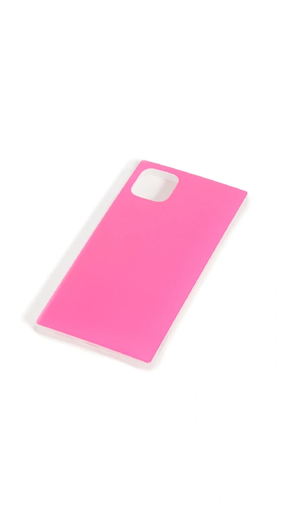 Shop Idecoz 3 Piece Neon Pink Iridescent Ensemble Iphone Accessories In Neon Pink/iridescent