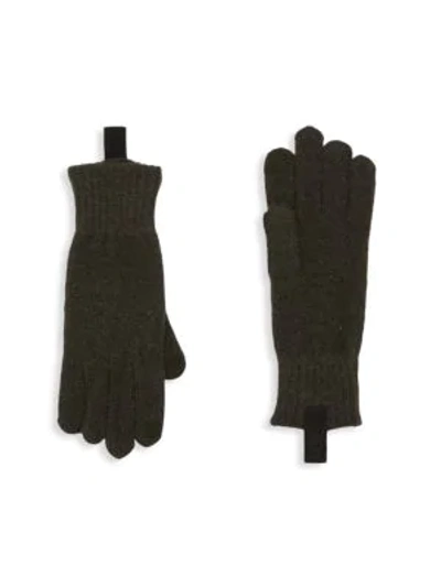 Shop Ugg Wool-blend Touchscreen Gloves In Spruce