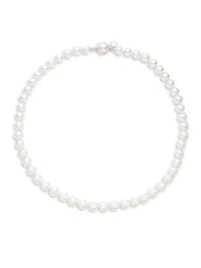 Shop Majorica 8mm White Pearl & Sterling Silver Necklace