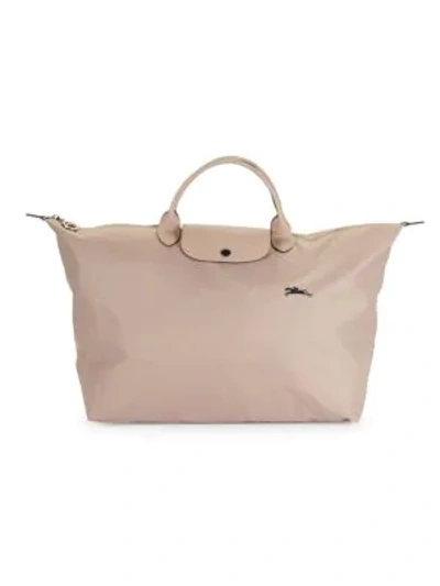 Shop Longchamp Le Pliage Club Nylon Top Handle Bag In Vermilion