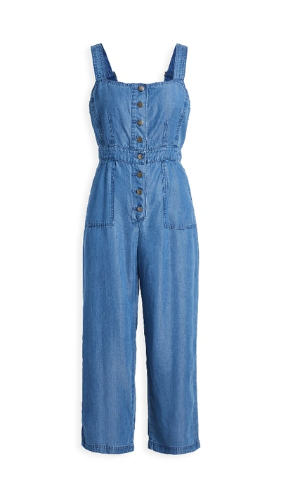 Shop Bb Dakota Head Over Heels Jumpsuit In Medium Blue