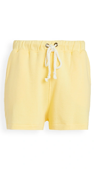Shop David Lerner Britta Shorts In Lemon