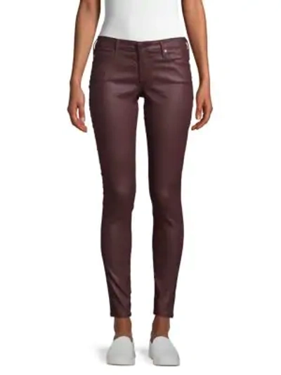 Shop Ag Farrah Skinny Ankle Jeans In Vinte Leatherette Rich