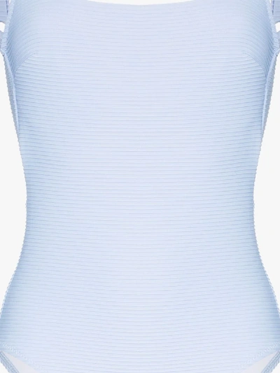 Shop Heidi Klein Bora Bora Tie Back Swimsuit In Blue