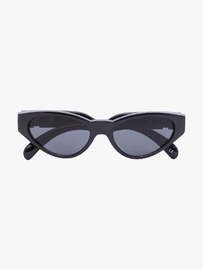 Shop Versace Black Medusa Cat Eye Sunglasses