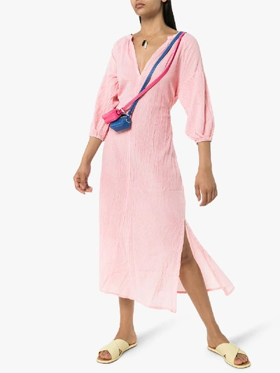 Shop Honorine Bianca Cotton Midi Dress In Pink