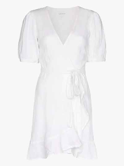 Shop Honorine White Edie Wrap Front Mini Dress