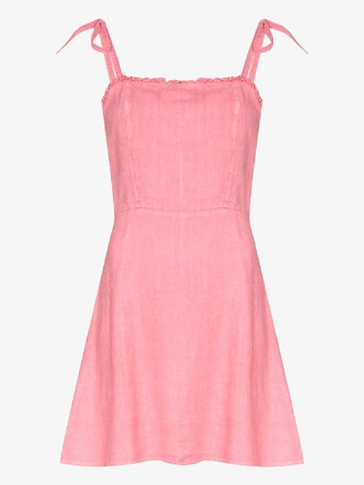 Shop Honorine Poppy Linen Dress In Pink