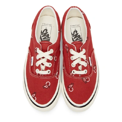 Shop Vans Red Bandana Og Era Lx Sneakers In Pompeian