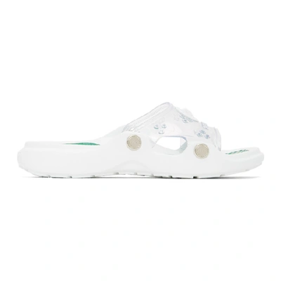 Shop Versace Transparent Jungle Print Pool Slides In Kwt Clear