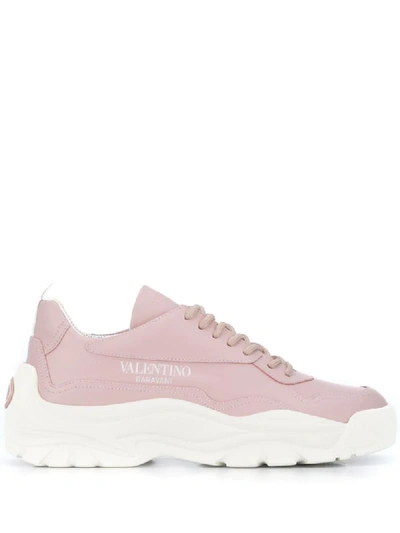 Shop Valentino 'gumboy' Sneakers In Pink