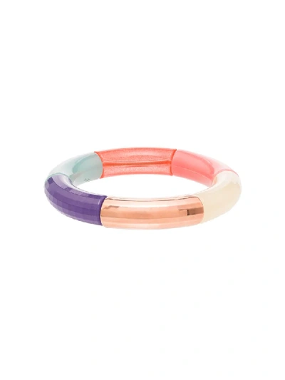 Shop Kyoto Tango Free Rolling Colour-block Bangle In Pink