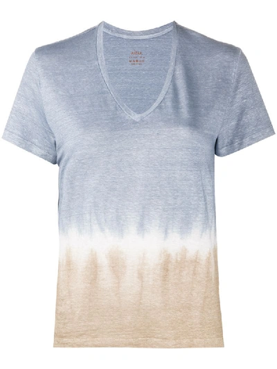 Shop Altea Tie-dye V-neck T-shirt In Blue