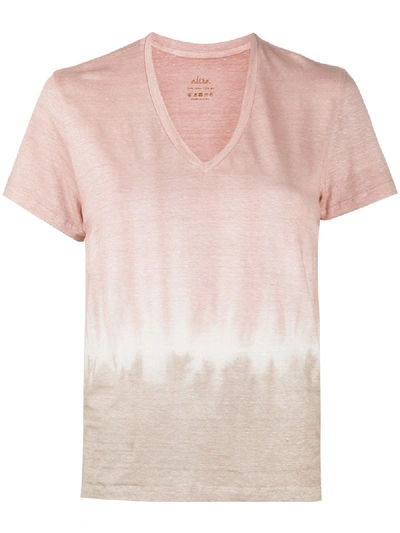 Shop Altea Tie-dye V-neck T-shirt In Pink