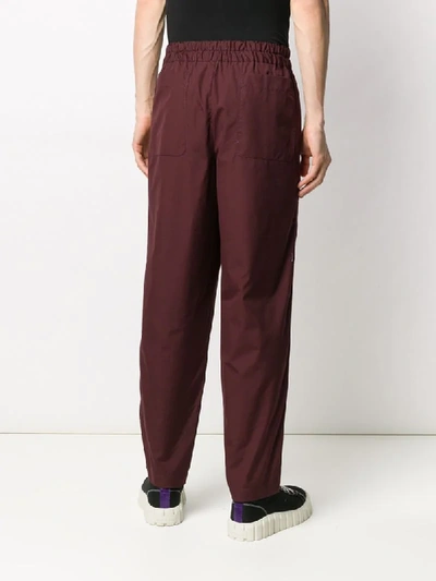 Shop Comme Des Garçons Shirt Straight Leg Cargo Pants In Red