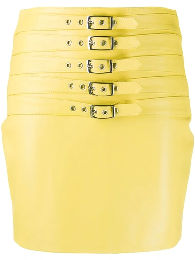 Shop Manokhi Dita Mini Skirt In Yellow