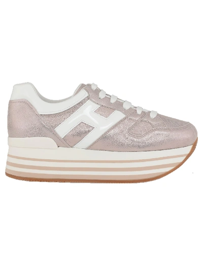 Shop Hogan Maxi H222 Sneaker In Pink White
