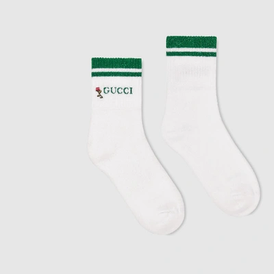 Shop Gucci Socks In Bianco