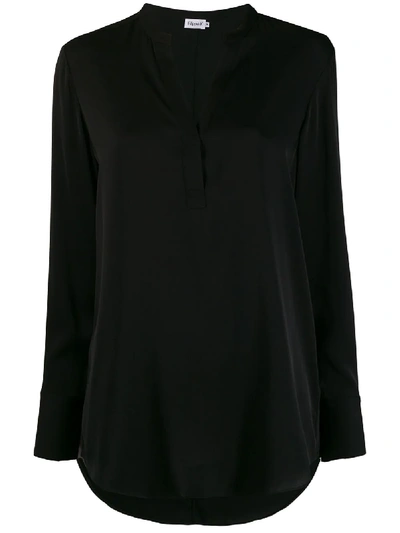 Shop Filippa K Oversized Long-sleeve Blouse In Black