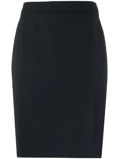Shop Filippa K Slim-fit Pencil Skirt In Blue