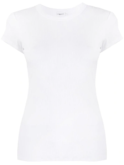Shop Filippa K Short-sleeve Fitted T-shirt In White