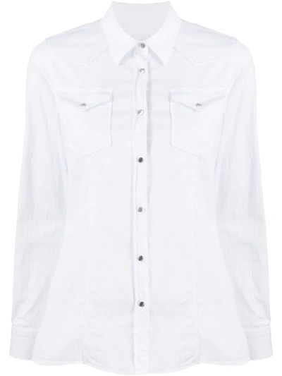 Shop Dondup Long-sleeved Shirt In White