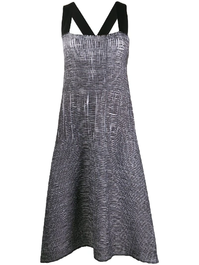 Shop Pierantoniogaspari Crinkled-effect Flared Dress In Black