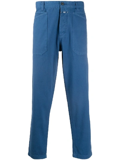 Shop Closed Fatigue Straight Leg Trousers In Blue