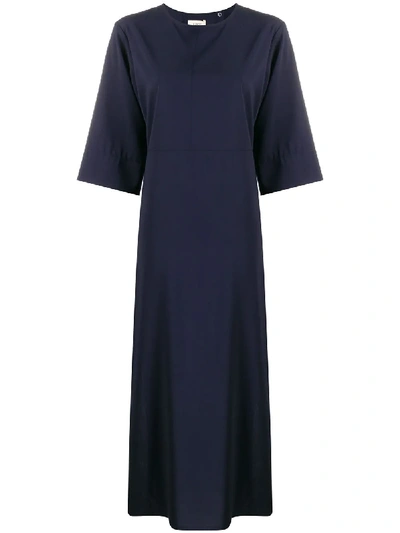 Shop Barena Venezia Short-sleeve Maxi Dress In Blue