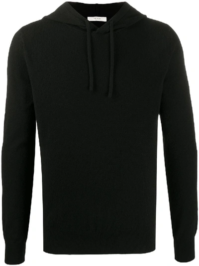 Shop The Row Knitted Cashmere Hooded Jumper In Black