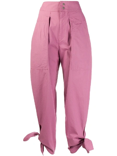 Shop Isabel Marant Gaviao Trousers In Pink