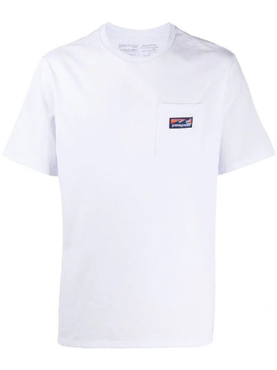 Shop Patagonia Boardshort Label Pocket Responsibili-tee® T-shirt In White