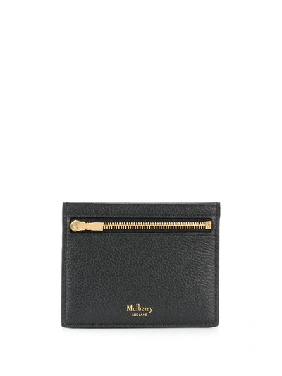 Shop Mulberry Zipped Credit Card Holder In Black