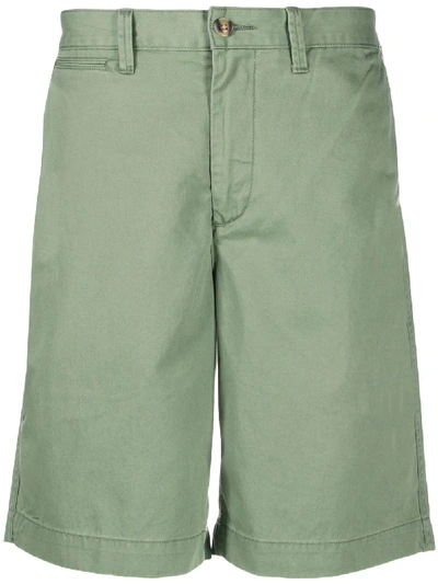 Shop Polo Ralph Lauren Embroidered Logo Bermuda Shorts In Green